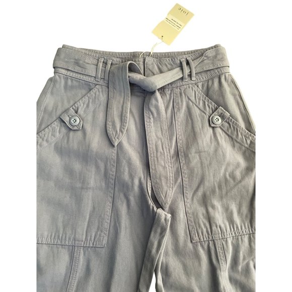NWT Womens JOIE Periwinkle Blue Cargo Pants w/ Tie Front size 4 - Picture 6 of 8
